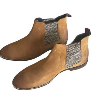 Ben Sherman Tan Leather Chelsea Boots Men’s NWOB Slip On Ankle Boots
